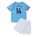 Cheap Manchester City Aymeric Laporte #14 Home Football Kit Children 2022-23 Short Sleeve (+ pants)